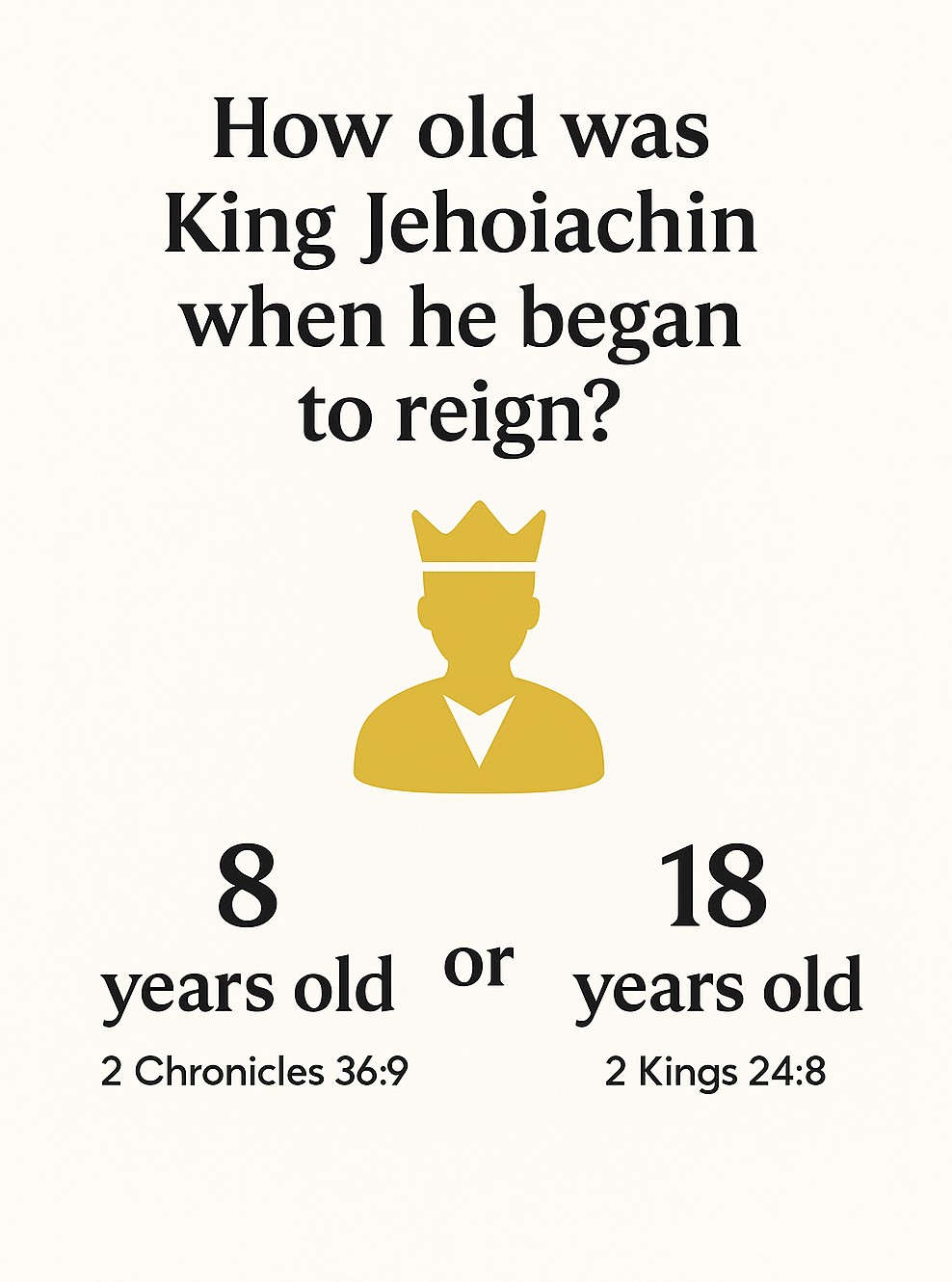 King Jehoiachin's Age Contradiction Image